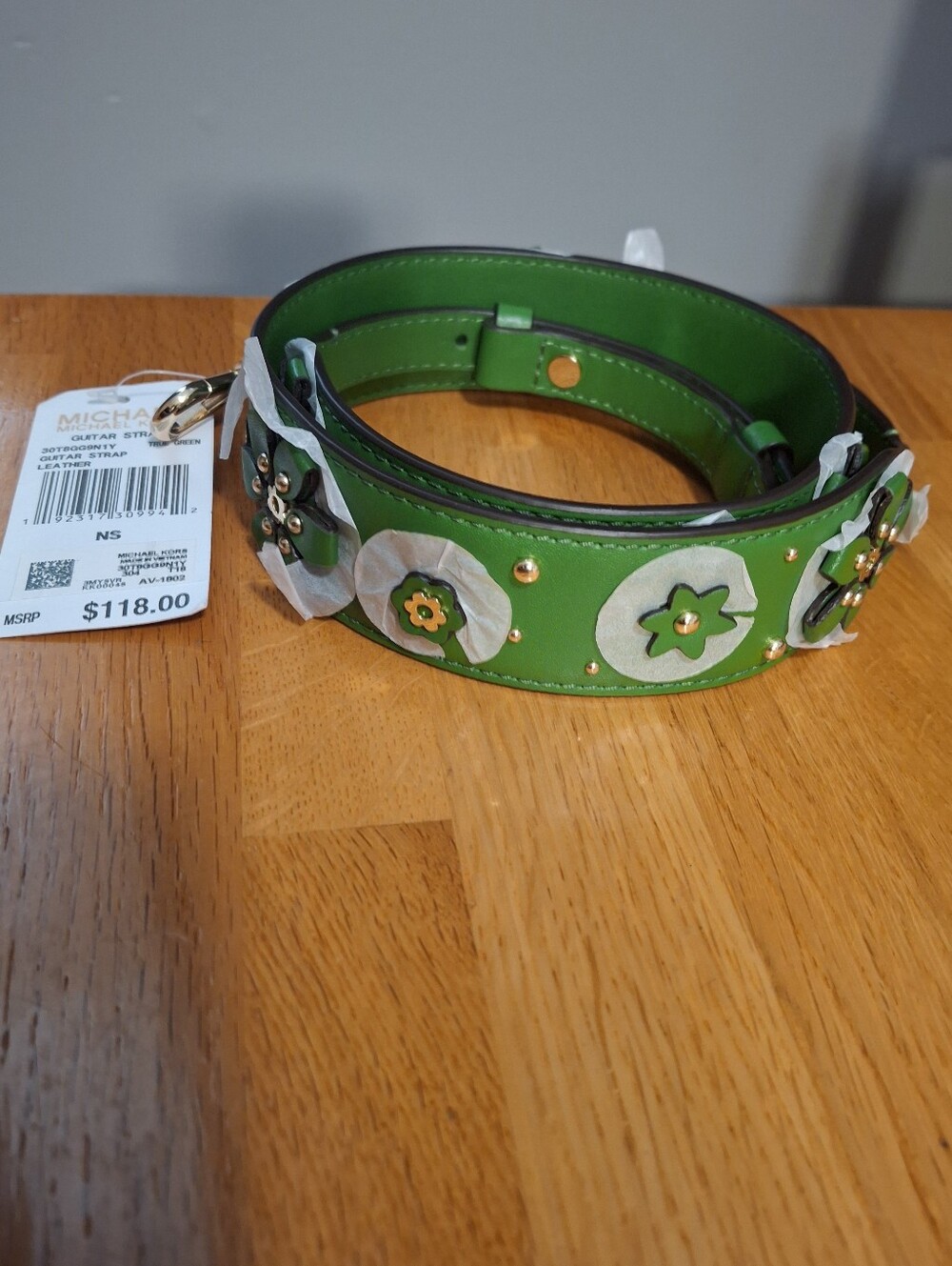 Michael Kors Floral Embellished Leather Shoulder Strap